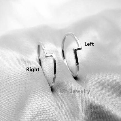 1.3mm Architectural Stackable Rings Silver..
