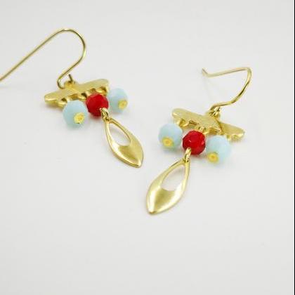 Gold Drop Earrings Jewelry Chandelier Earrings..