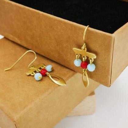 Gold Drop Earrings Jewelry Chandelier Earrings..