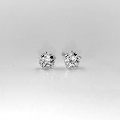 Diamond Earrings Studs Star Jewelry Star Earrings..