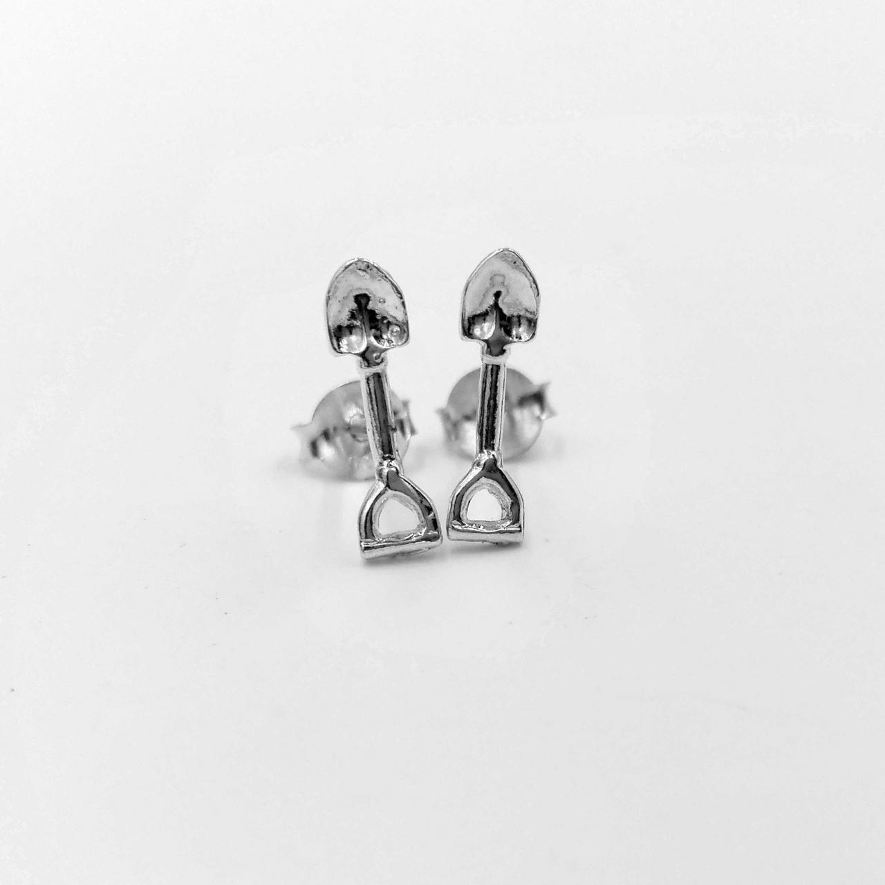 Sterling Silver Shovel Stud Earrings Hardware Silver Earrings Tools Silver Jewelry Women Earrings For Birthday Gift Gift For Girlfriend