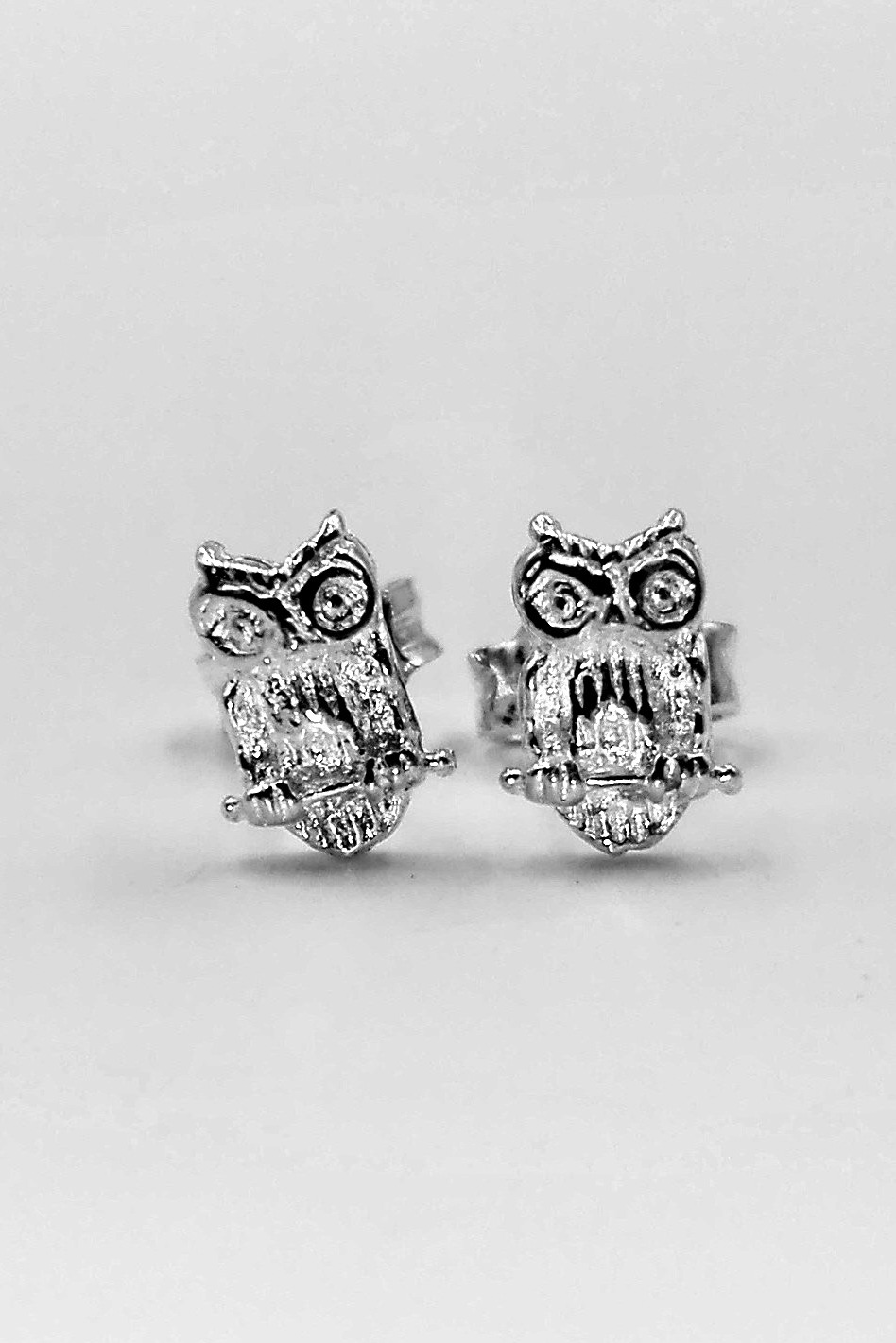 Silver Stud Owl Earrings Bird Earrings Animal Earrings Tiny Earrings Dainty Earrings Jewelry Gift For Her Everyday Earrings